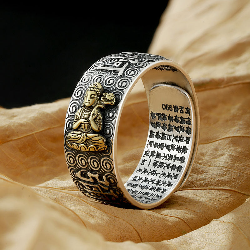 Nimara Ritual Chinese Zodiac Natal Buddha Wealth Luck Adjustable Ring
