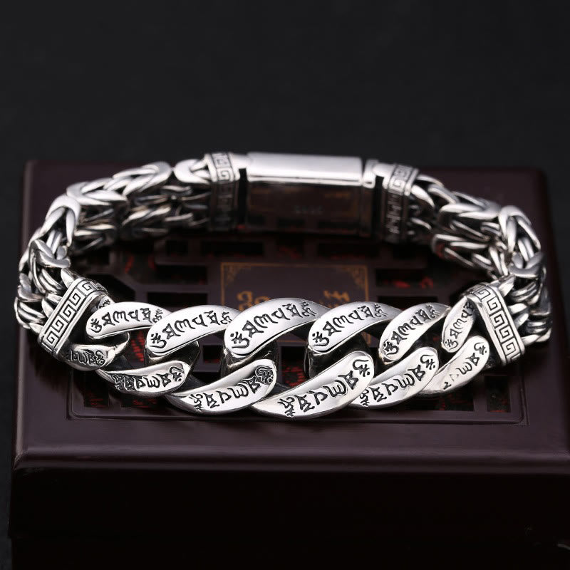 Nimara Ritual Om Mani Padme Hum Engraved Peace Purity Bracelet