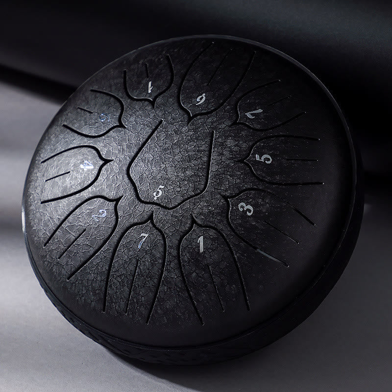 Nimara Ritual Steel Tongue Drum Sound Healing Meditation Yoga Lotus Drum Kit 11 Note 6 Inch