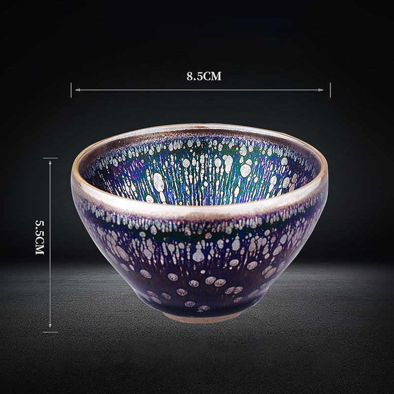Nimara Ritual Handmade Chinese Jianzhan Purple Glaze Ceramic Teacup Ceramic Tenmoku Kung Fu Tea Cup