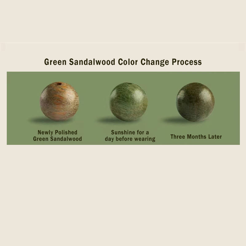 Nimara Ritual Natural Green Sandalwood Bodhi Seed Soothing Bracelet