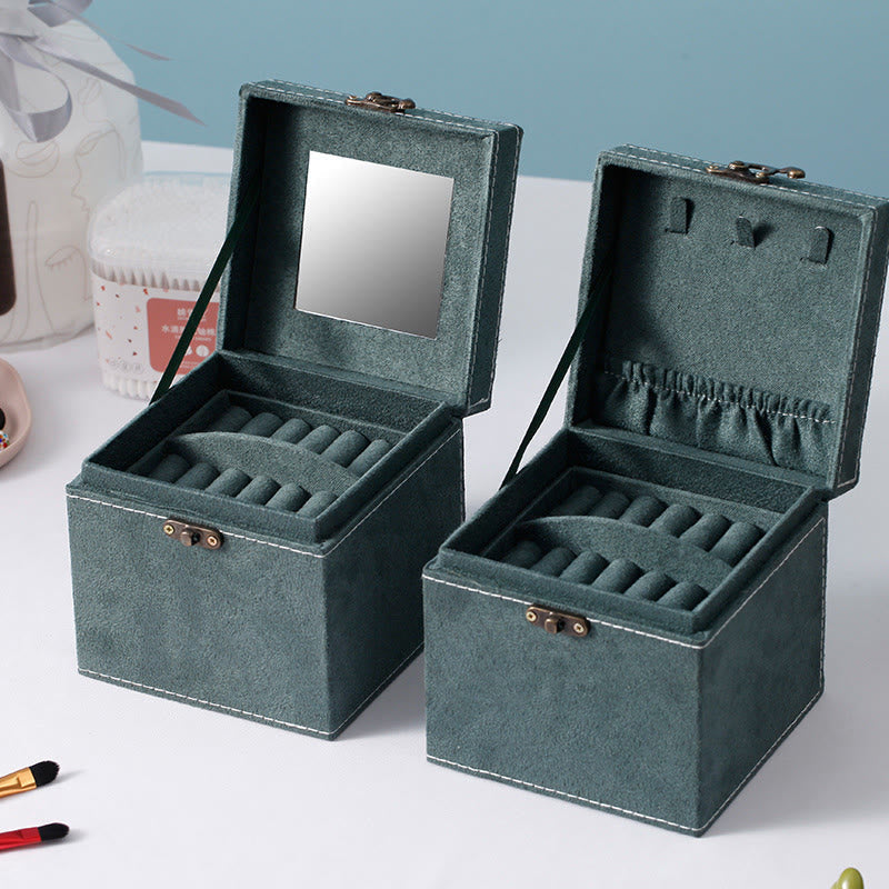 Nimara Ritual Jewelry Box Organizer Three-Layer Jewelry Storage Box Flannel Gift Box
