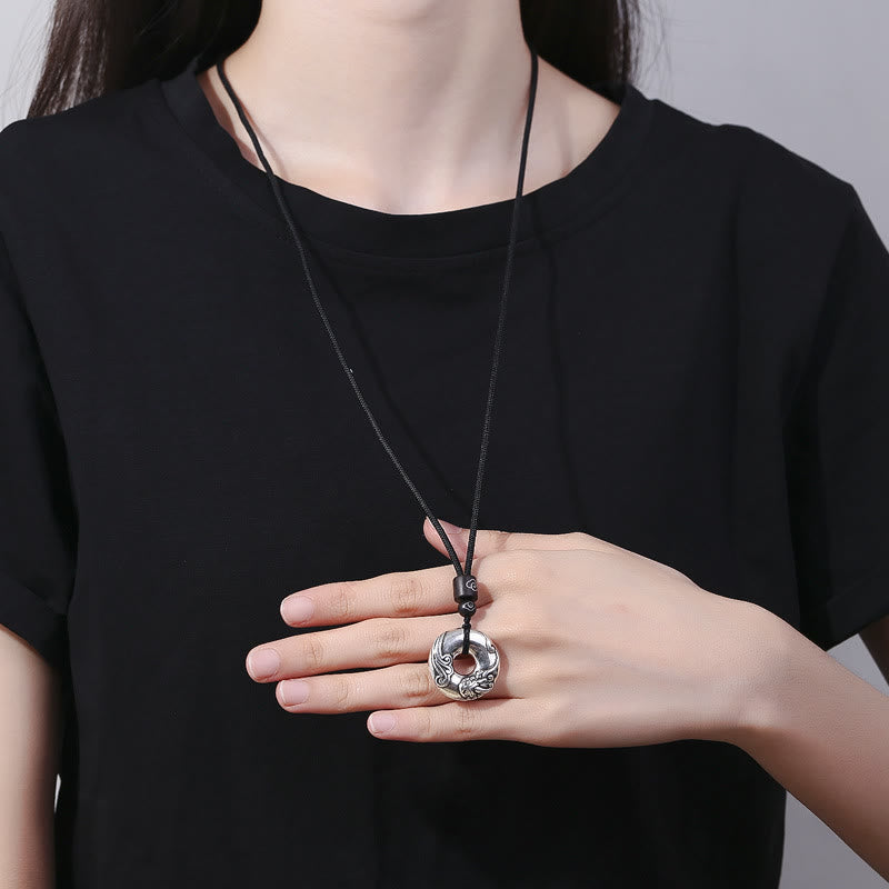 Nimara Ritual PiXiu Peace Buckle Copper Wealth Necklace Pendant
