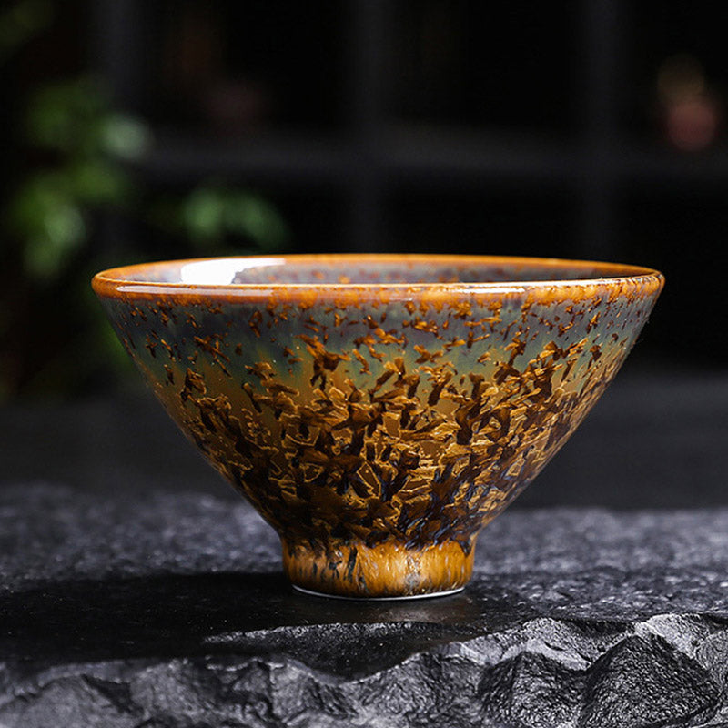 Nimara Ritual Colorful Brown Ceramic Teacup Kung Fu Tea Cup Bowl