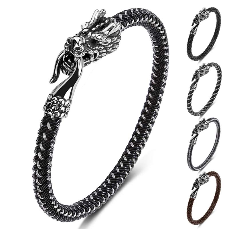 Nimara Ritual Dragon Titanium Steel Protection Luck Bracelet