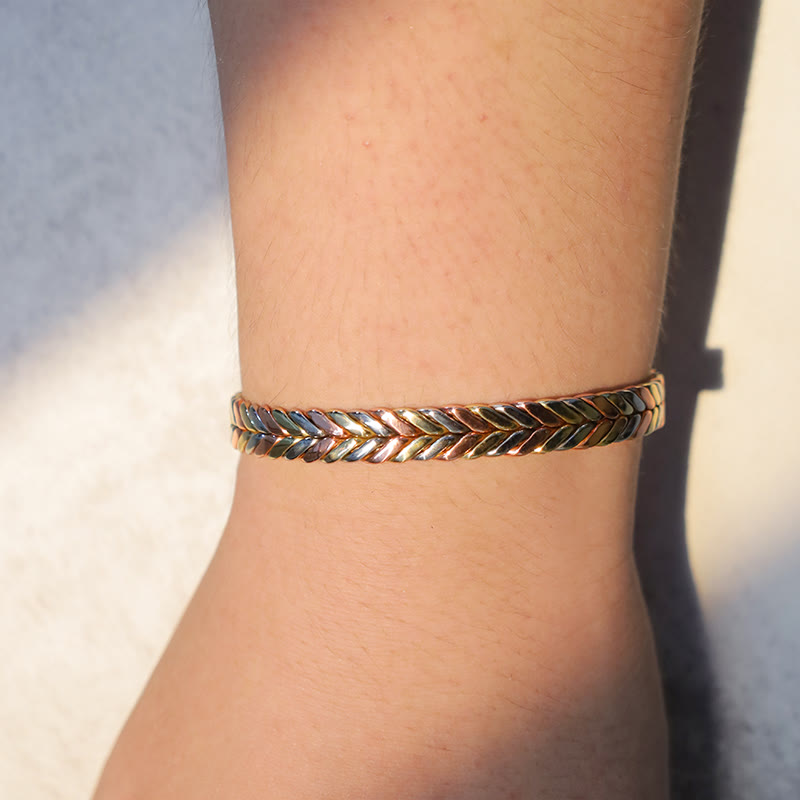 Nimara Ritual Vintage Magnetic Copper Adjustable Cuff Bracelet Bangle