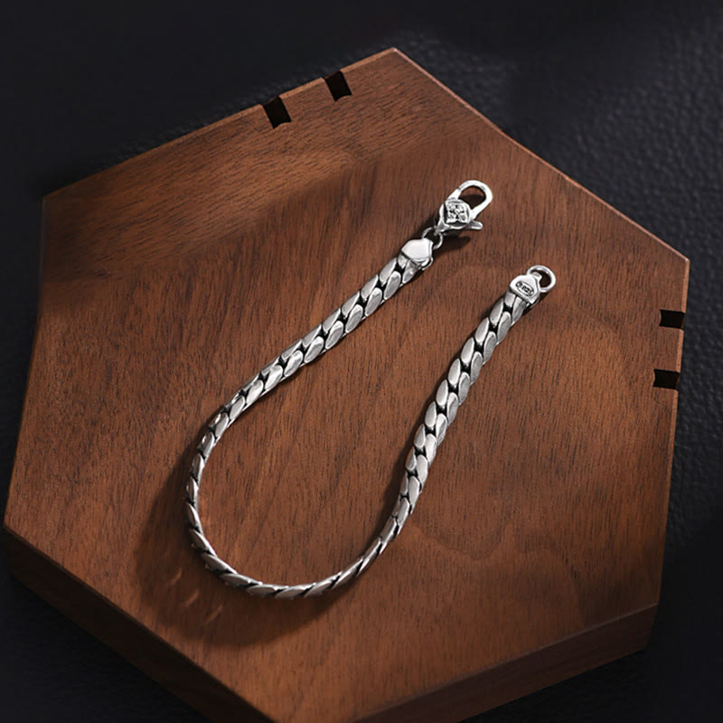 Nimara Ritual Double Dorje Vajra Strength Punk Copper Chain Bracelet Necklace