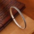 Nimara Ritual Vintage 999 Sterling Silver Auspicious Clouds Design Luck Bracelet Bangle