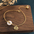 Nimara Ritual White Jade Double Happiness Fortune Bracelet