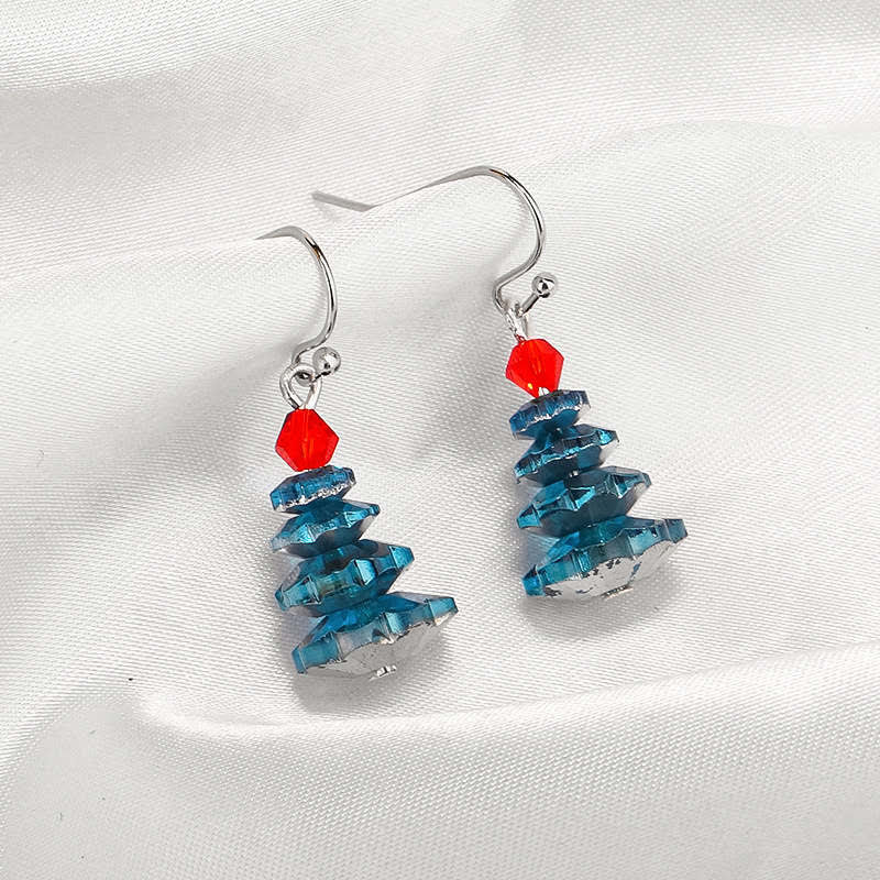 Nimara Ritual Various Crystals Christmas Tree Amethyst Peace Healing Drop Earrings