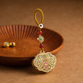 Nimara Ritual Lock of Good Wishes Fu Character Luck Blessing Key Chain