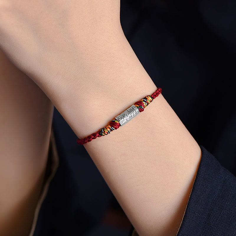 Nimara Ritual Handcrafted 925 Sterling Silver Everything Goes Well Design Protection Strength Bracelet Anklet