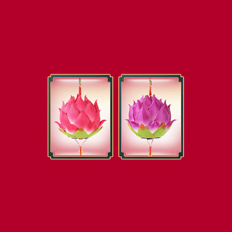 Nimara Ritual DIY Lotus Flower Dragon Lantern Tassel Lamp Decoration