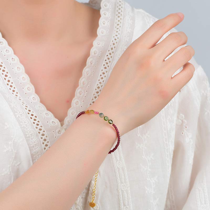 Nimara Ritual Garnet Tourmaline Butterfly Protection Bracelet Anklet