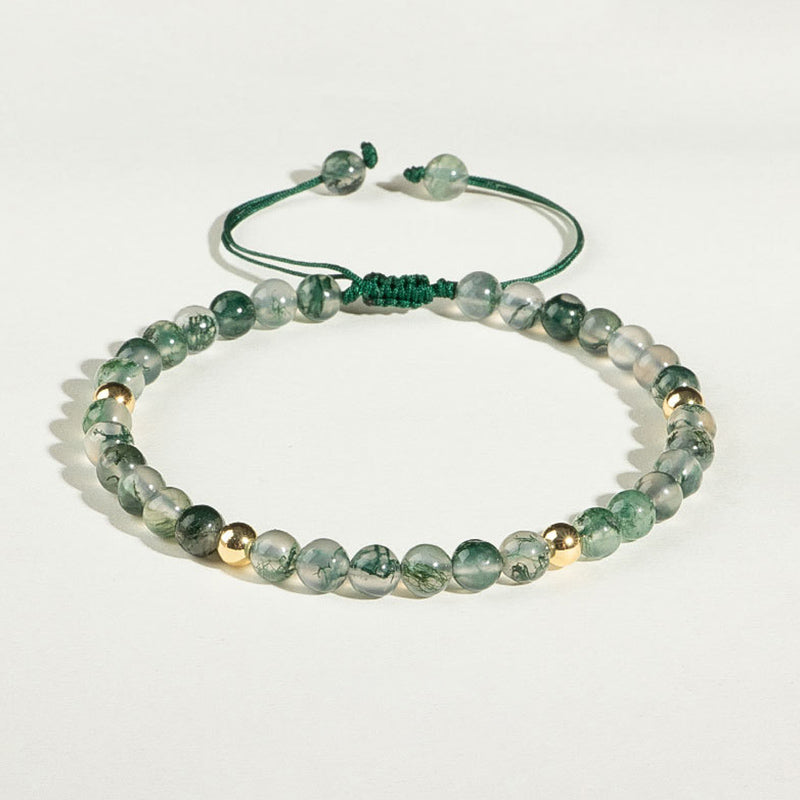 Nimara Ritual Moss Agate Lucky Balance Bracelet