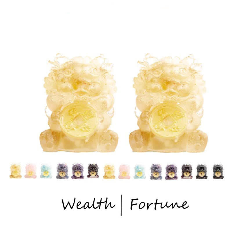 Nimara Ritual Handmade Cute PiXiu Gold Coin Crystal Fengshui Energy Wealth Fortune Home Decoration