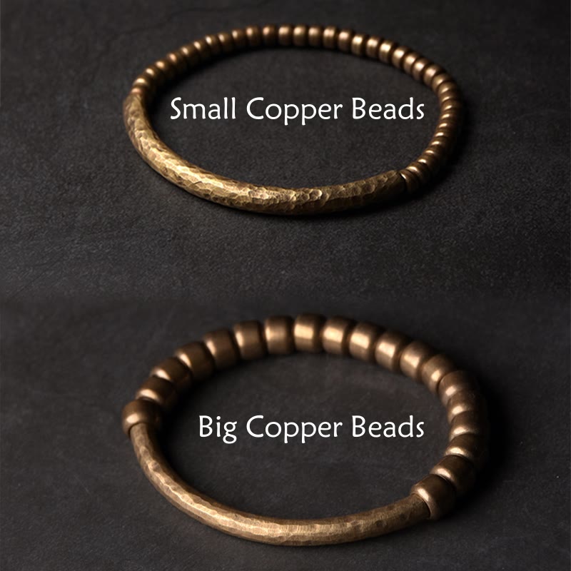 Nimara Ritual Simple Design Copper Brass Bead Luck Wealth Bracelet
