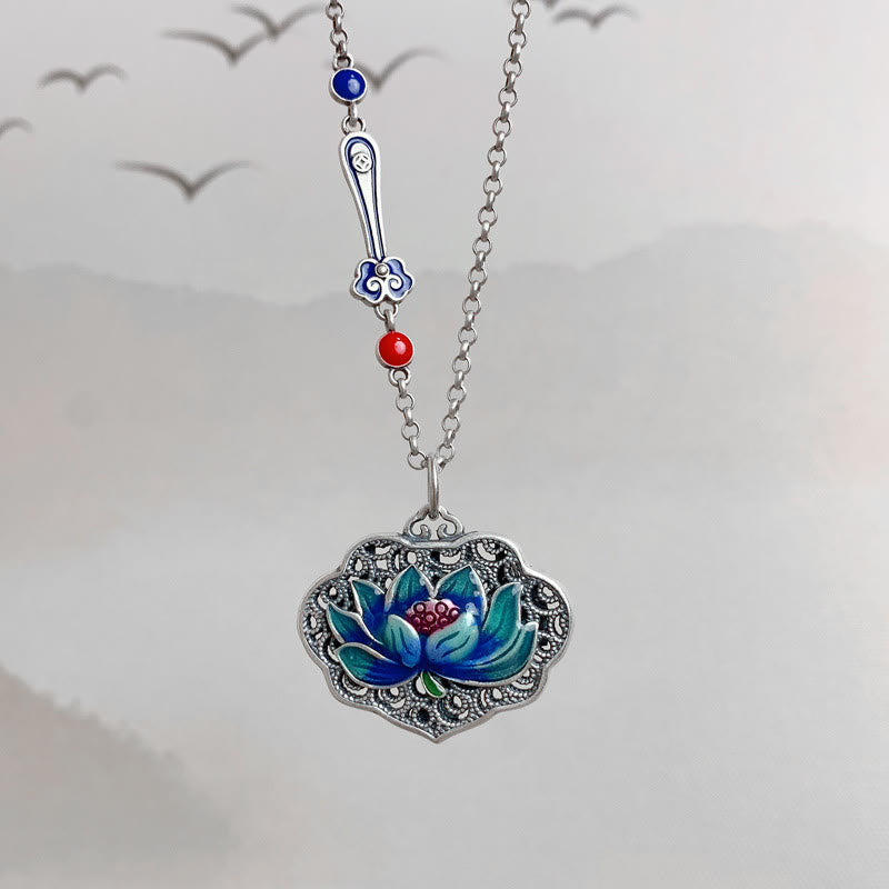 Nimara Ritual Lotus Auspicious Cloud New Beginning Necklace Pendant Ring