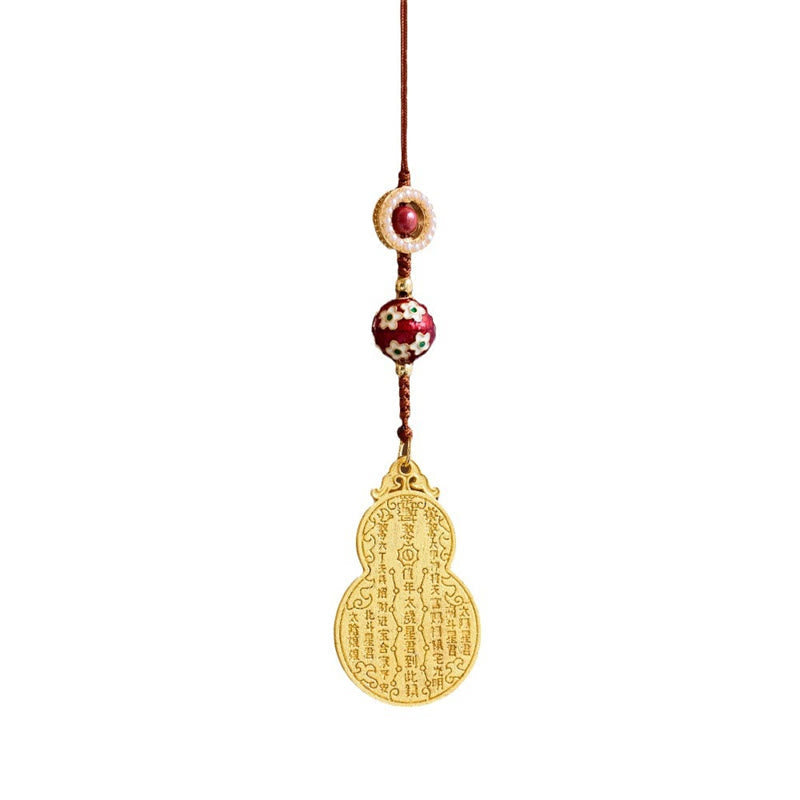 Nimara Ritual Wu Lou Gourd Fu Character Tai Sui Amulet Fortune Phone Hanging Decoration Key Chain