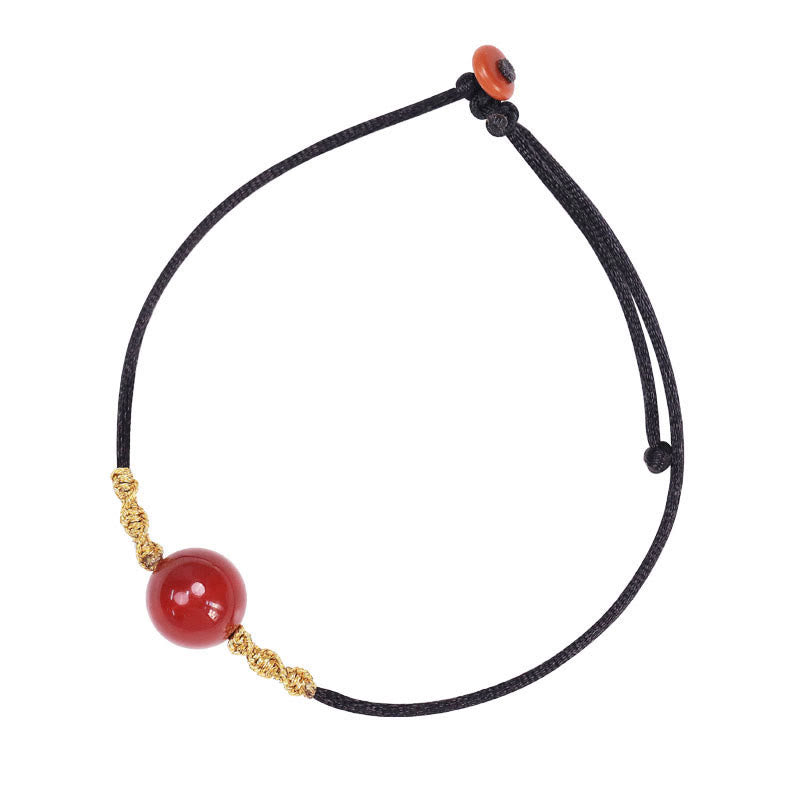 Nimara Ritual Natural Red Agate Chalcedony Self-acceptance Confidence String Bead Bracelet Necklace Pendant