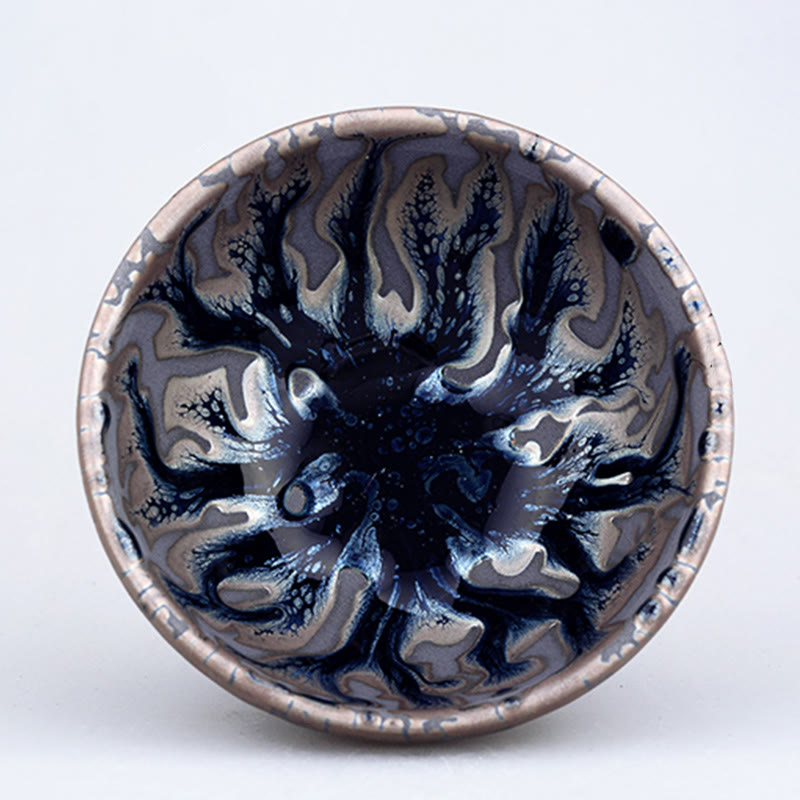 Nimara Ritual Handmade Tea Tree Design Chinese Jianzhan Ceramic Teacup Kung Fu Tea Cup