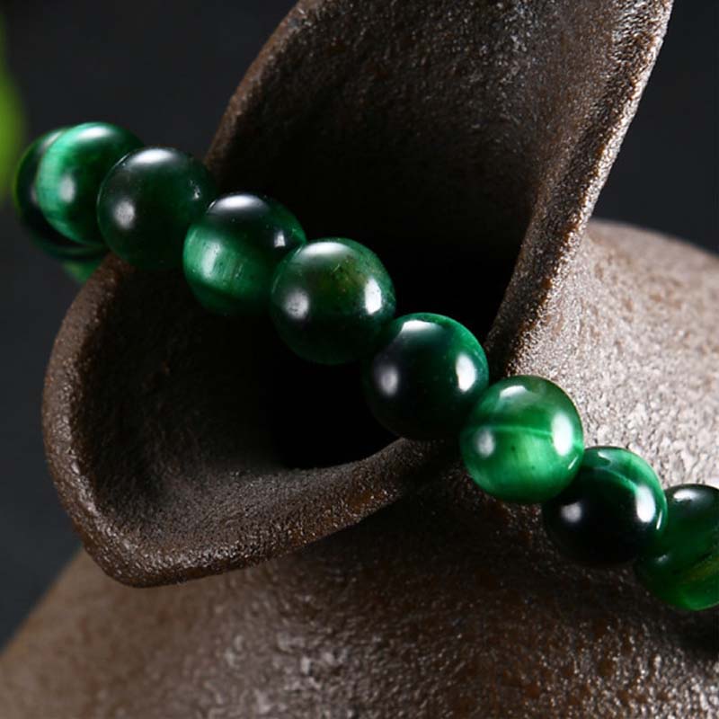 Nimara Ritual Natural Green Tiger Eye Strength Bracelet
