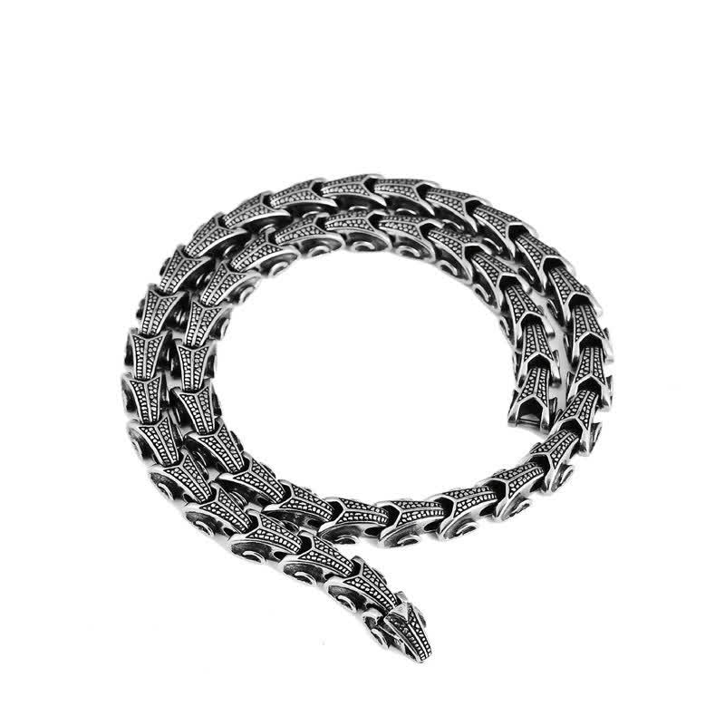 Nimara Ritual Dragon Pattern Titanium Steel Protection Necklace Pendant Bracelet