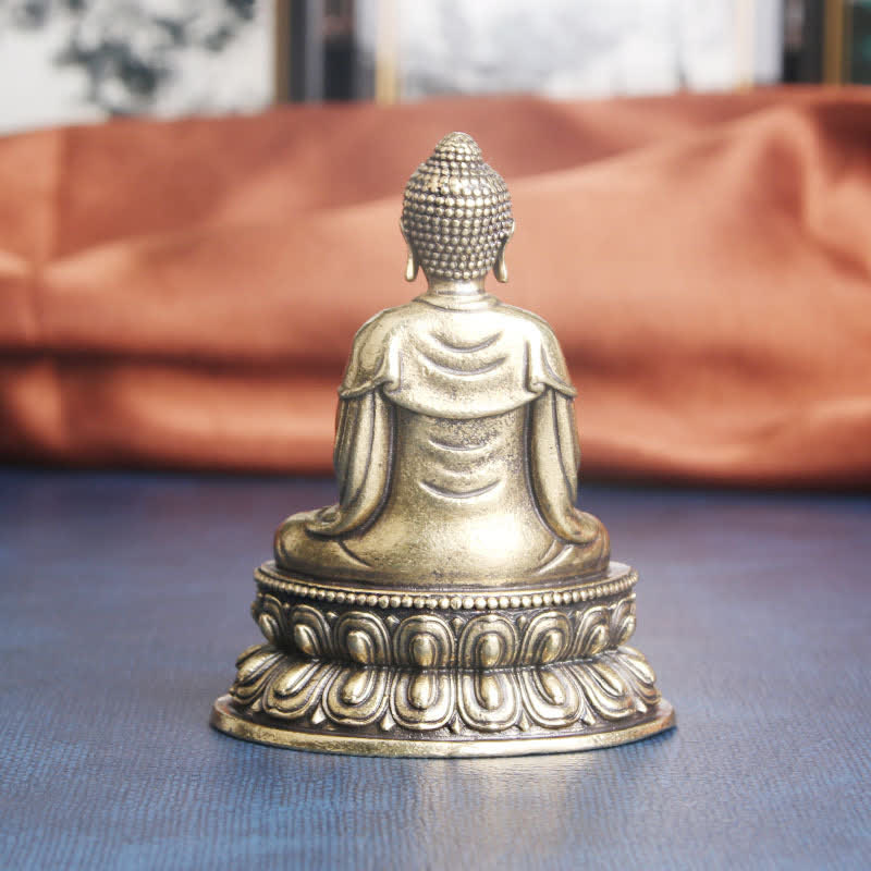 Nimara Ritual Tathagata Buddha Serenity Copper Statue Decoration