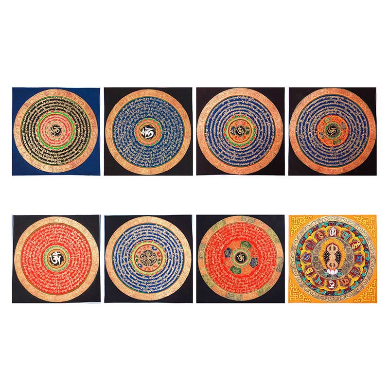 Nimara Ritual Tibetan Handmade Thangka Painting Blessing Thangka Blind Box Random Color Pattern