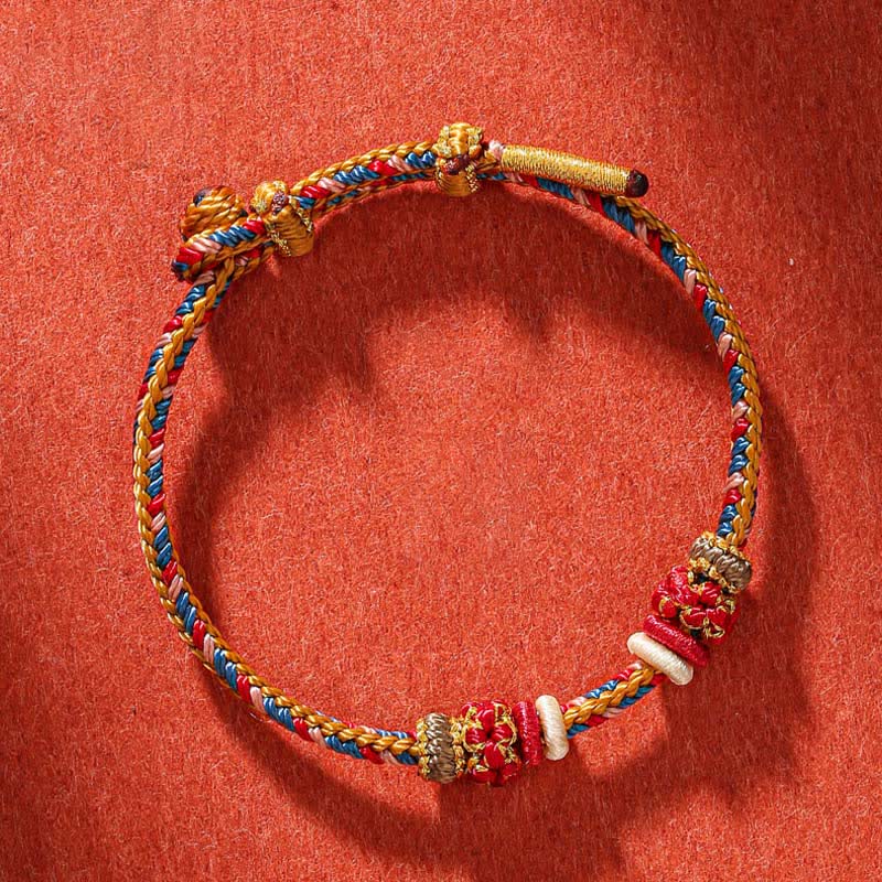 Nimara Ritual Handmade Dunhuang Color Luck Braid String Bracelet