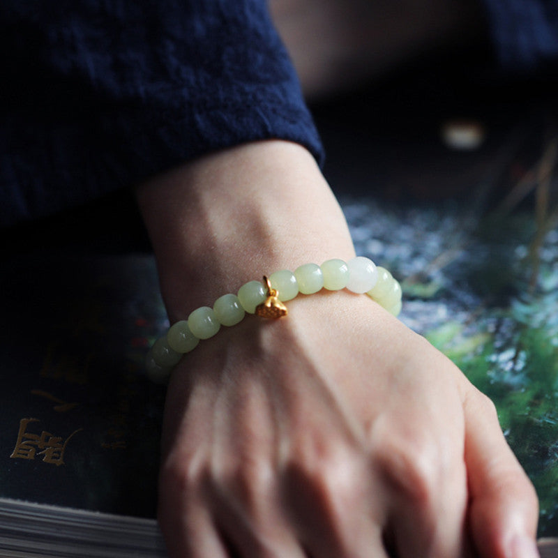 Nimara Ritual Jade Lotus Abundance Adjustable Bracelet