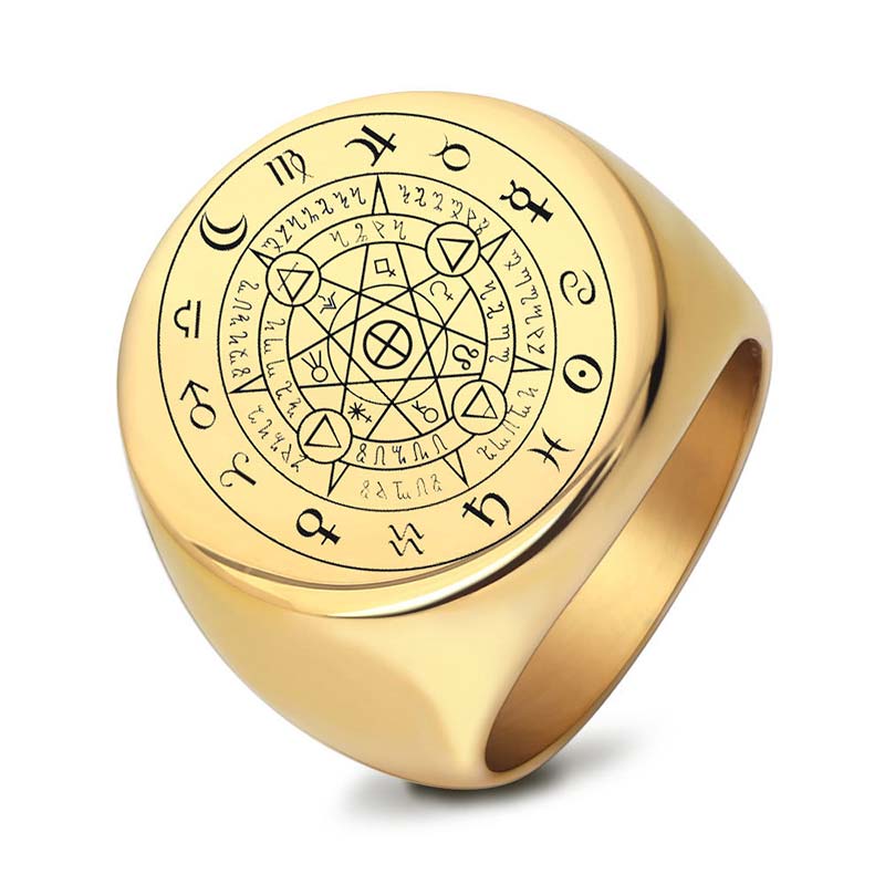 Nimara Ritual 12 Constellations of the Zodiac Protection Blessing Ring