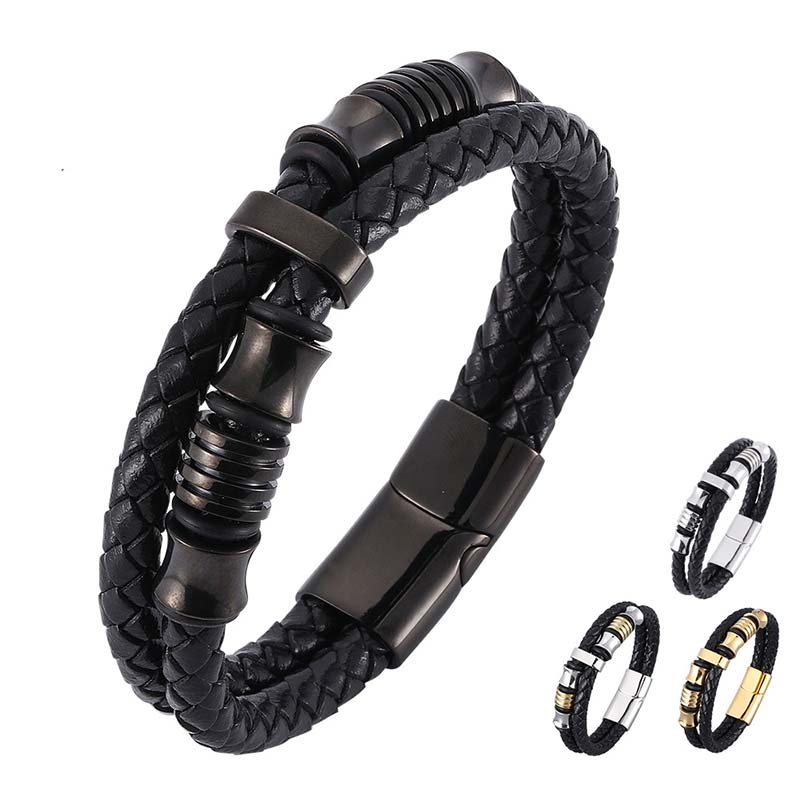 Nimara Ritual Layered Leather Weave Fortune Bracelet