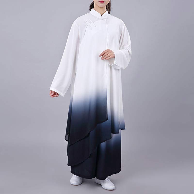 Nimara Ritual Gradient Painting Meditation Prayer Spiritual Zen Tai Chi Qigong Practice Unisex Clothing Set