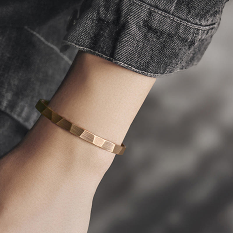 Nimara Ritual Vintage Rustic Design Copper Wealth Adjustable Cuff Bracelet