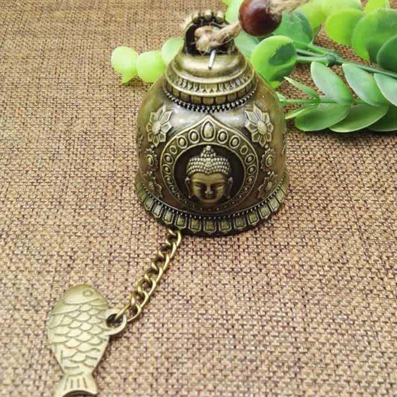 Nimara Ritual Feng Shui Buddha Koi Fish Dragon Elephant Wind Chime Bell Luck Wall Hanging Decoration