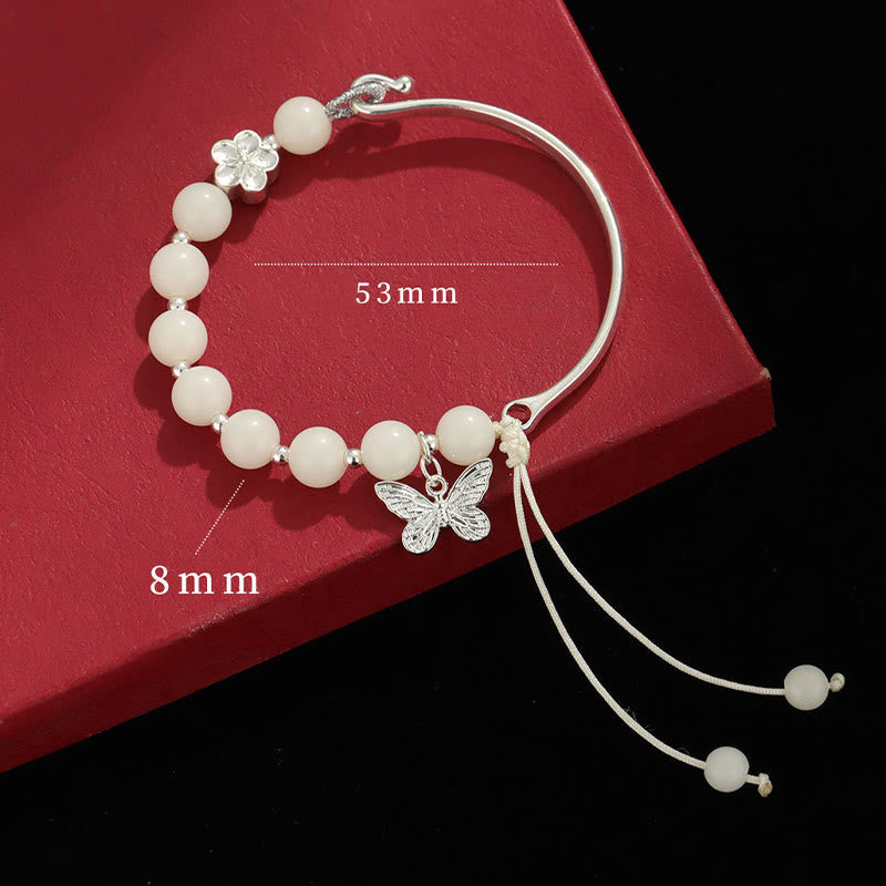Nimara Ritual Bodhi Seed Butterfly Lotus Luck Wealth Bracelet Bangle