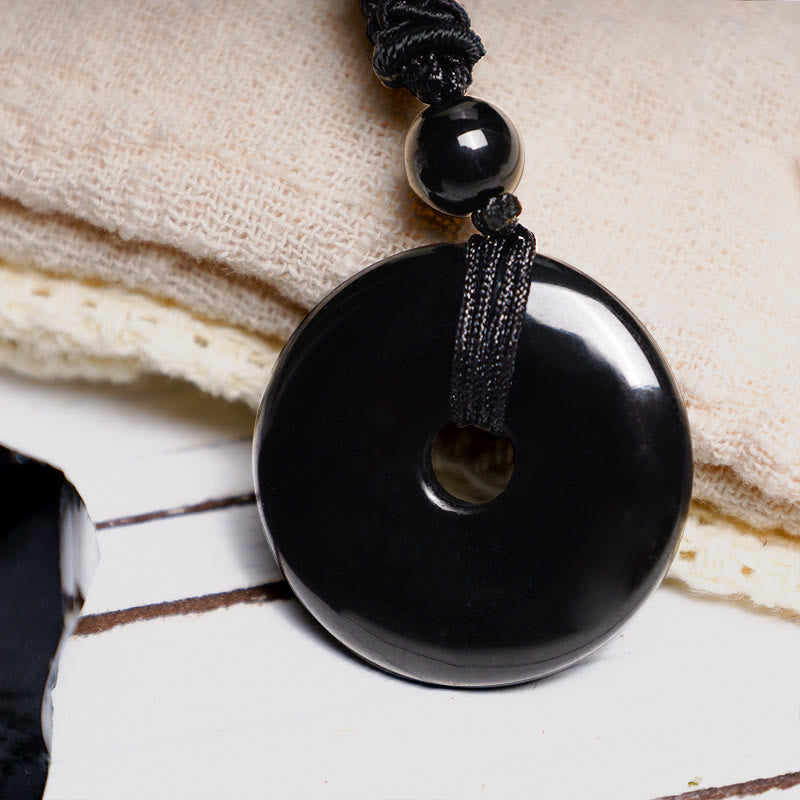 Nimara Ritual Lucky Coin Pendant Healing Crystal Gemstone Necklace