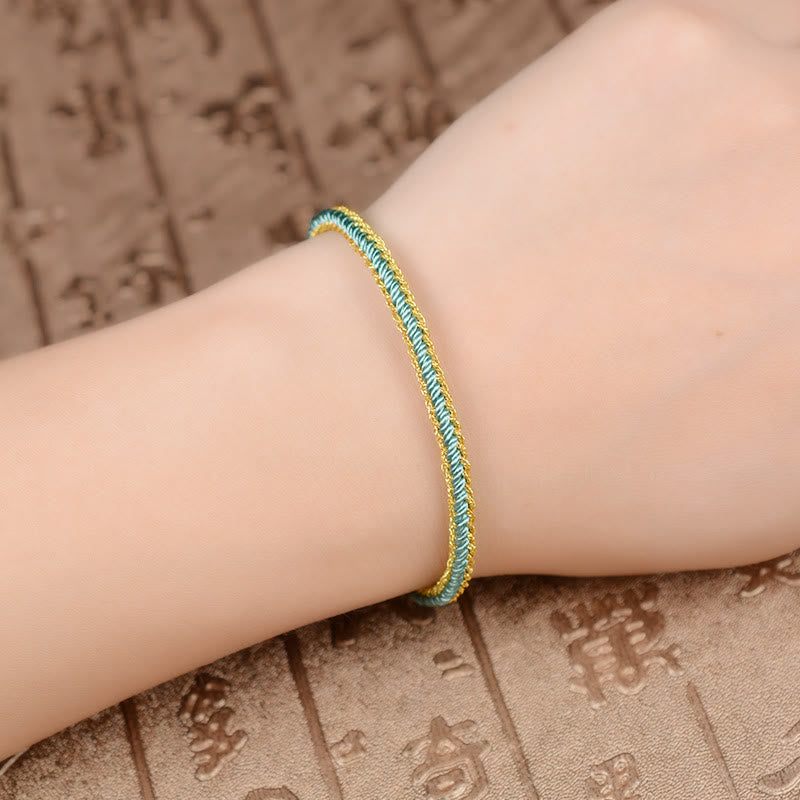 Nimara Ritual Two-Color Rope Handcrafted Eight Thread Peace Knot Bracelet