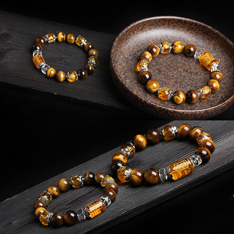 Nimara Ritual Tiger Eye Bead Fortune Prosperity Bracelet