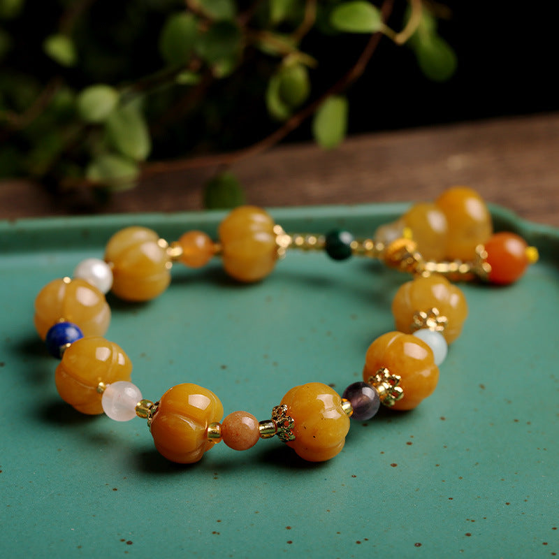 Nimara Ritual Golden Silk Jade Pixiu Wealth Bracelet
