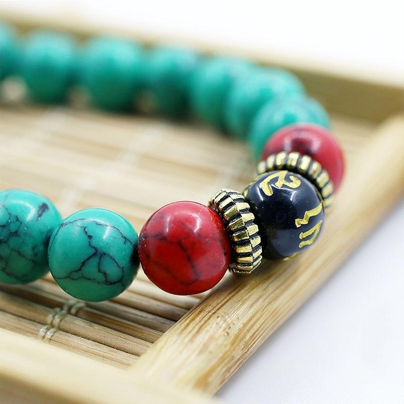 Nimara Ritual Tibetan Turquoise Purification Necklace Mala