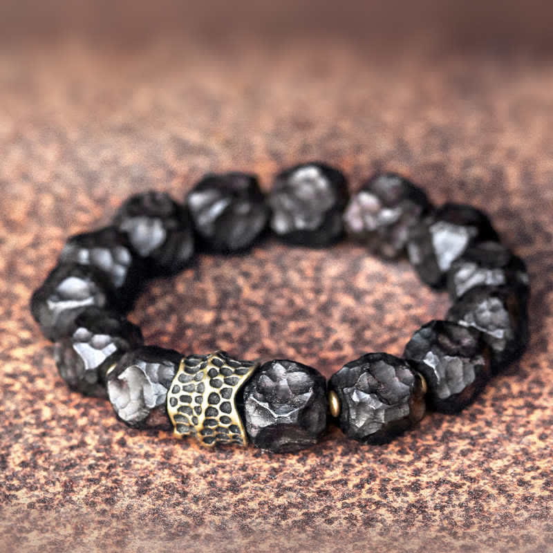 Nimara Ritual Ebony Wood Copper Peace Balance Couple Bracelet