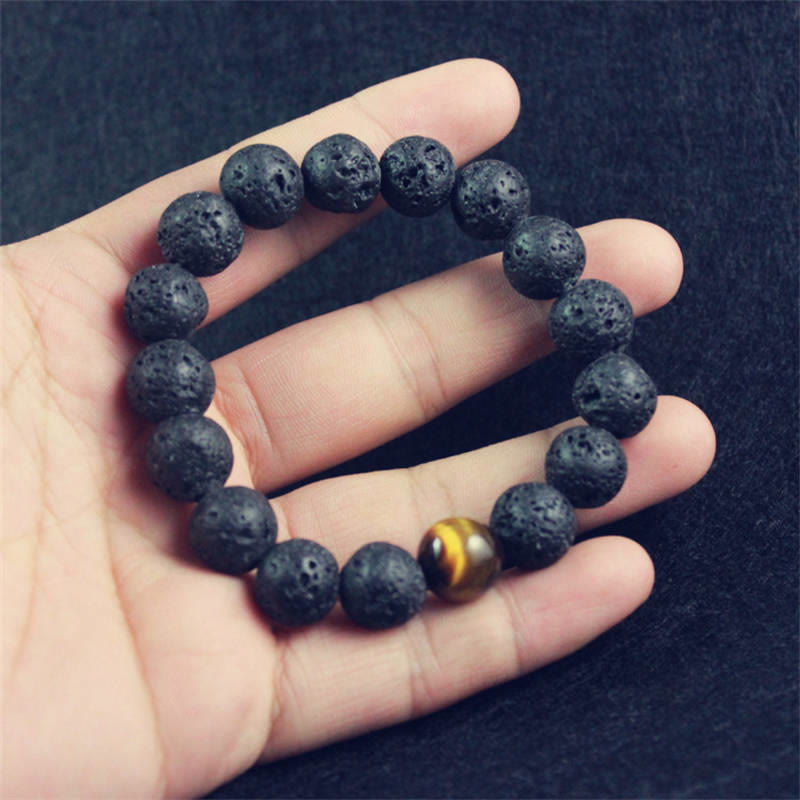 Nimara Ritual Lava Rock Tiger Eye Stone Peace Healing Bracelet