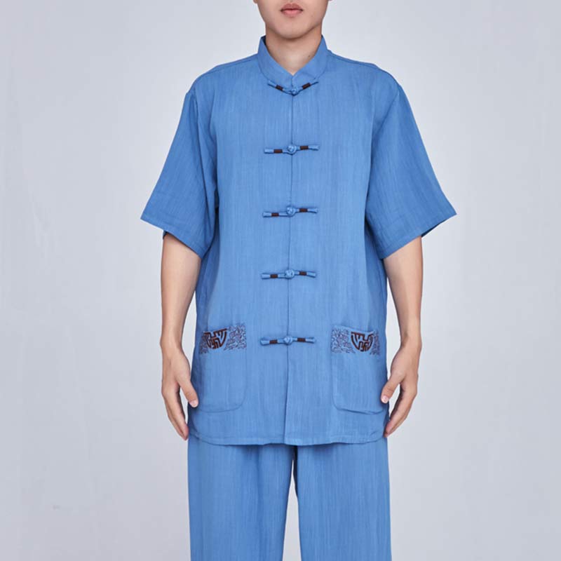 Nimara Ritual Meditation Zen Prayer Spiritual Tai Chi Qigong Practice Unisex Embroidery Clothing Set
