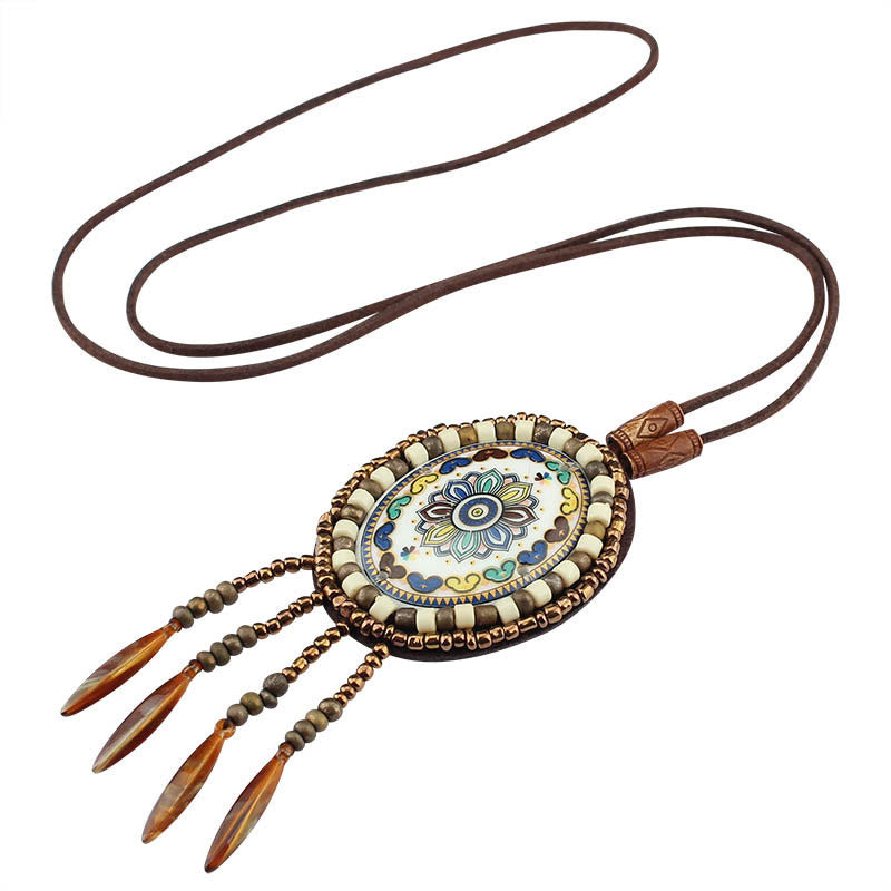 Nimara Ritual Mandala Pattern Beads Creativity Necklace Pendant