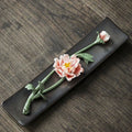 Nimara Ritual Lotus Peony Rose Flower Ceramic Spiritual Incense Burner