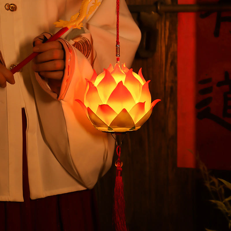 Nimara Ritual DIY Lotus Flower Dragon Lantern Tassel Lamp Decoration