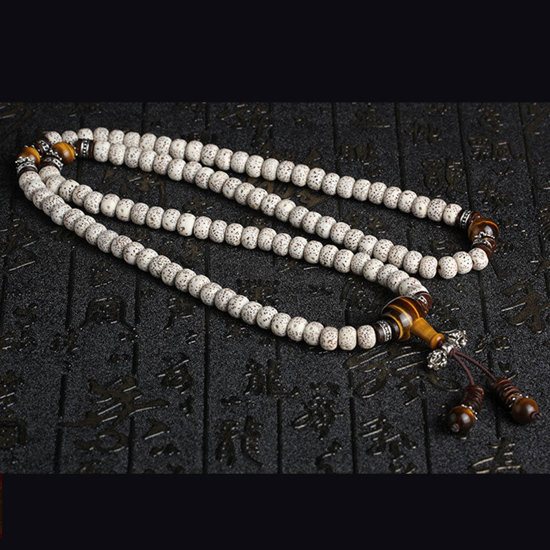 Nimara Ritual Handmade Tibetan Tiger Eye Bodhi Seed Peace Bracelet