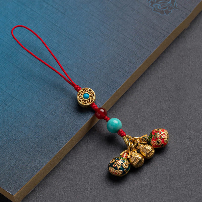 Nimara Ritual Gold Swallowing Beast Family Luck Car Key Chain Phone Hanging Decoration